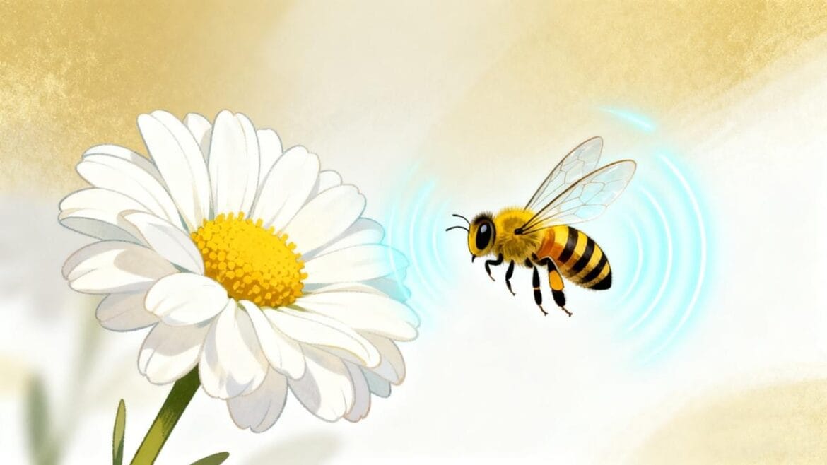 Bee venom for chronic pain relief illustration showing a honeybee and natural healing concept