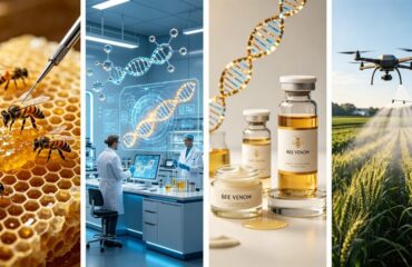 Bee Venom Industry Analysis showing full value chain from raw material extraction to biotech research and commercial applications